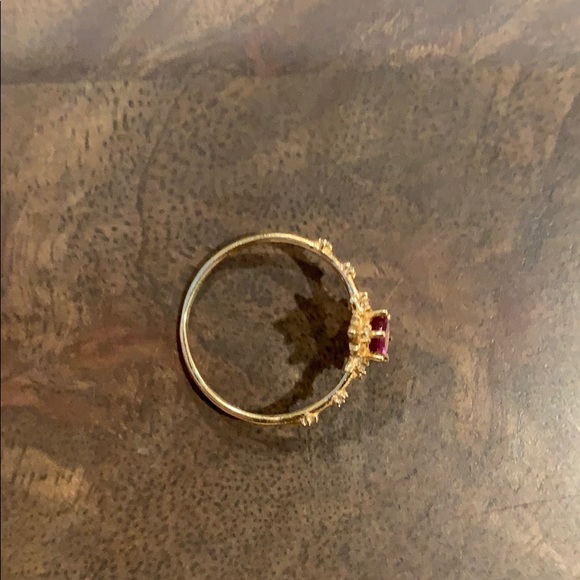 Sofia Zakia Jewelry Sofia Zakia Rhodolite Termina Ring Size 45